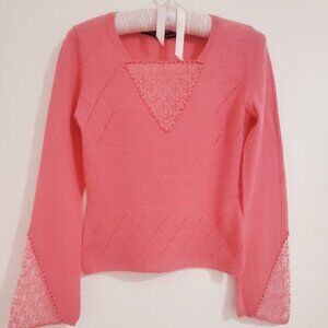 Italian Wool Coral Pink Sweater by ROBERTA SCARPA,  It 40